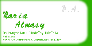 maria almasy business card